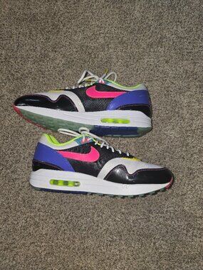Nike Air Max 1 Black Hyper Pink Opti Yellow CZ7920‑001 Men’s 9 w/ Box